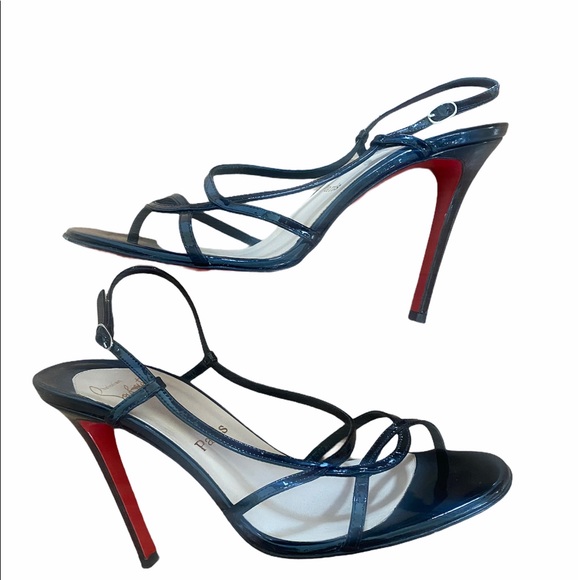 red bottom strappy heels